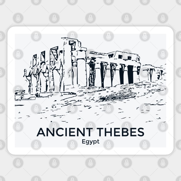 Ancient Thebes - Egypt Magnet by Lakeric